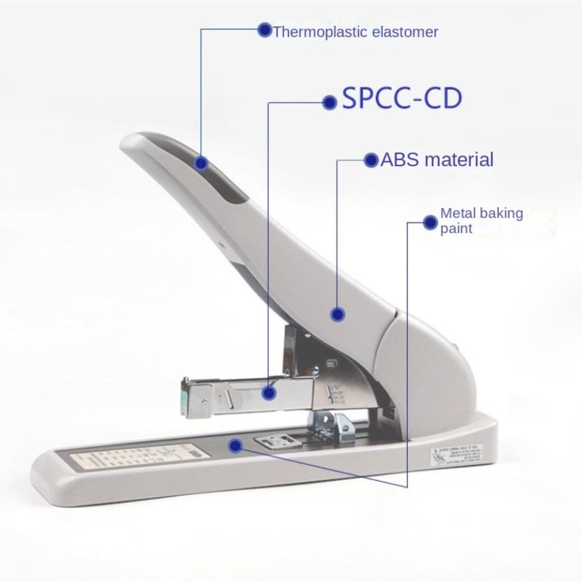 Cucitrice da Scrivania Bookmaker di Tipo Pesante con Dispositivo di Prenotazione Voucher Ispessito con Maniglia A Cuscino Spillatrici per Ufficio(Black)