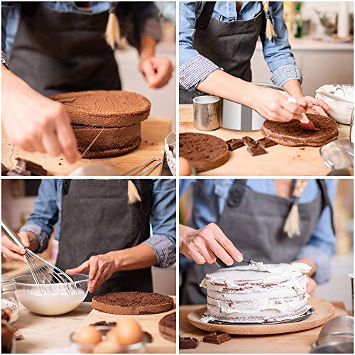 TeamFar 6 Inch Cake Pan, 6” x 3” Deep Round Cake Pan Tier Baking Tins Set Stainless Steel, For Baking Steaming Serving, Healthy & Toxic Free, Deep & Straight Size, Oven & Dishwasher Safe - Set of 2 by TeamFar - Image 5