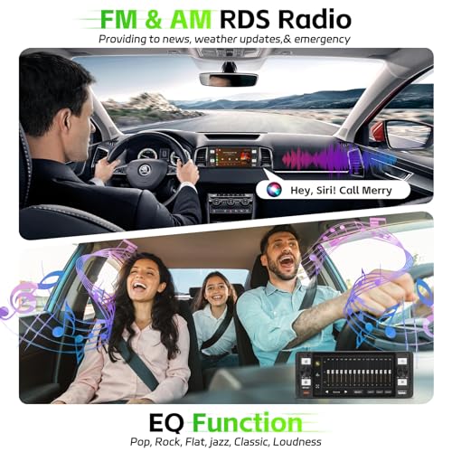 Image of Single Din Radio Car Stereo with Wireless Apple Carplay & Android Auto, 5.7 inch IPS Touchscreen Car Stereo with Bluetooth 1080P Backup Camera Mirror Link Navigation Type-C Fast Chaging USB FM /AM EQ Mic