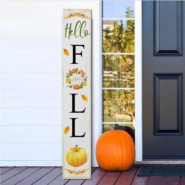 TianWlio Decorazione in legno, zucca autunnale, decorazione per la casa, porta di casa, lista di benvenuto, decorazione e appendino, organizer per ufficio, legno nero (D, taglia unica