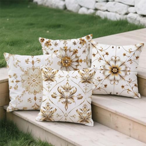 Housse coussin 50x50cm double face sans fermeture apparente lot de 4 - 4