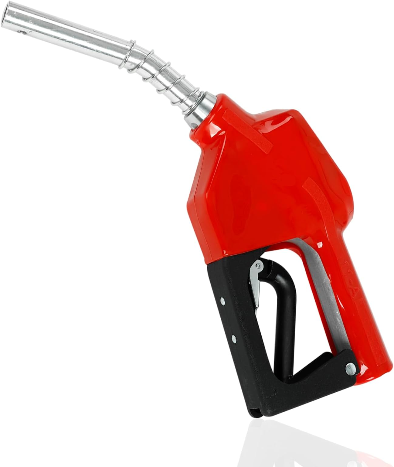 EASYBERG 3/4" NPT Auto Fuel Nozzle, Auto Shut Off Fuel Nozzle with 3-speed Padlock, Spout 13/16" for Gasoline, Diesel, Biodiesel and Kerosene, Red