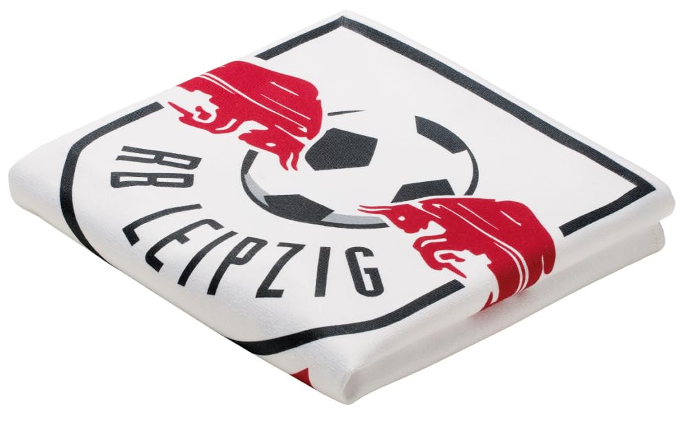 RB Leipzig Duschtuch - Dynamic - Weiß | 90 x 180 cm Badetuch | Strandtuch RBL