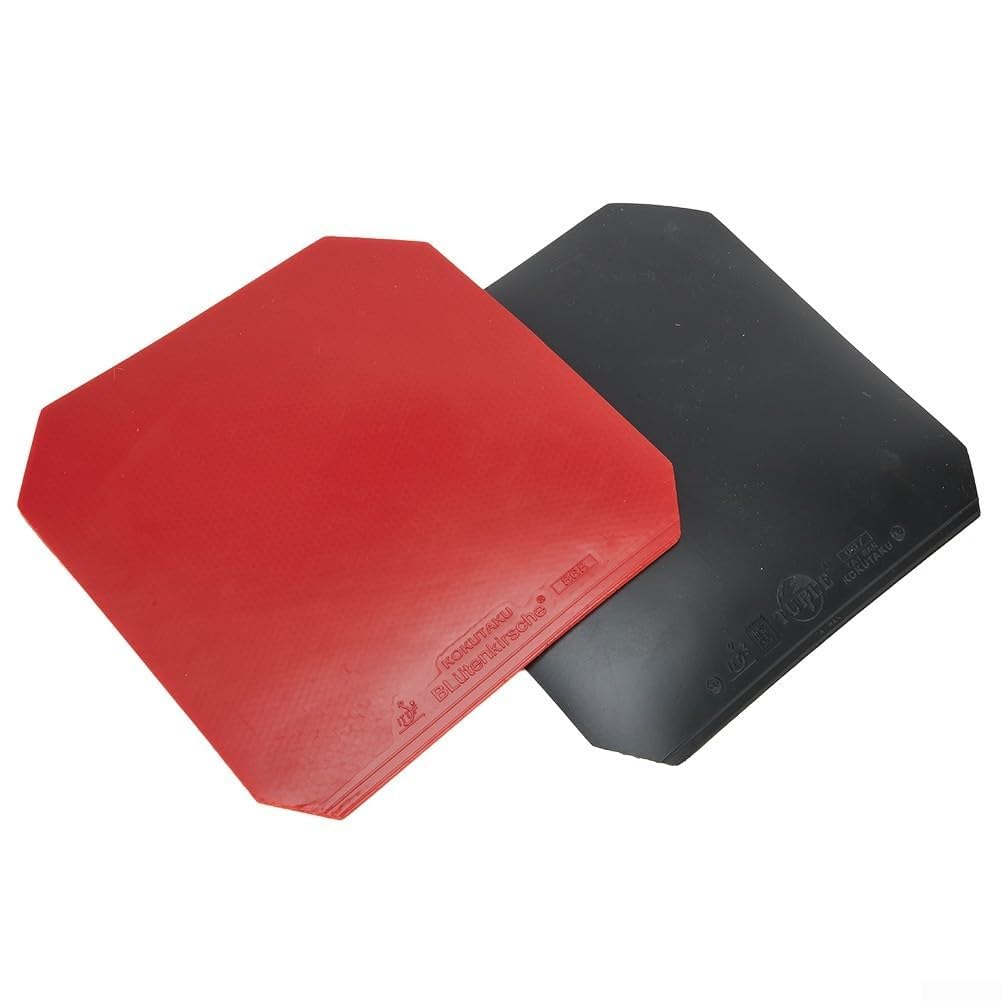 Goma de tenis de mesa esponja dura 2,0-2,2 mm 39 grados ataque rápido negro rojo