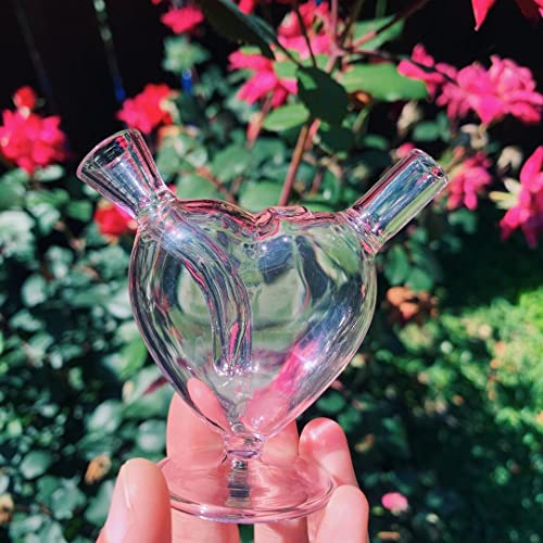 BlogBlog Hookah 80mm Herzform Liebe Rosa DAB Rig Glas Wasserpfeife Glas Bong – Bild 6