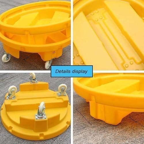 TIST Spillage Avoidance Pallets Round Spillage Avoidance Pallets Spillage Avoidance Platforms for Warehouses and Factories Plastic Pallets with Drainage Pallets for Stackable Drums(82.6x22cm)