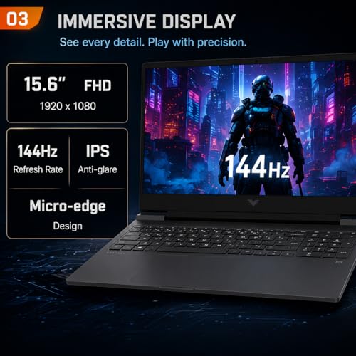 HP Victus 15.6" FHD 144Hz Ryzen 5-8645HS 16GB DDR5 512GB SSD miniatura 3