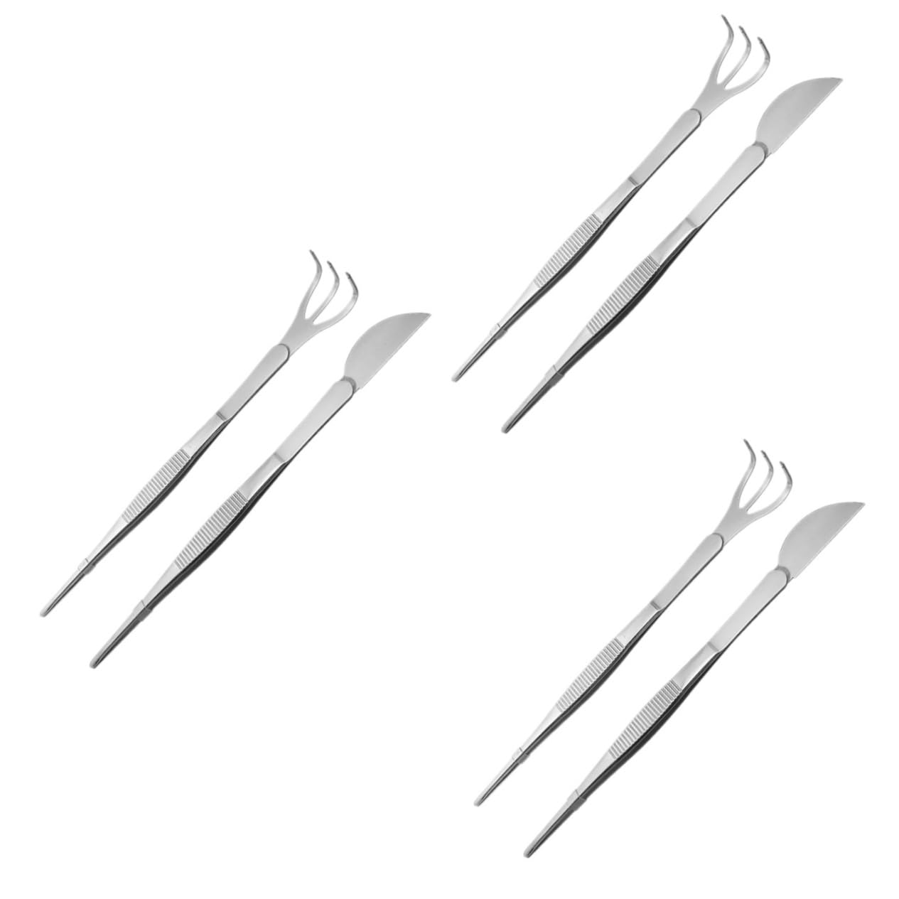 Happyyami 6pezzi Pinzette Per Bonsai Acciaio Inossidabile Strumenti Per Giardinaggio Ergonomici e Pratici Per Delle Piante Per Lavori Di Precisione e Manutenzione Di Terreni e Muschi