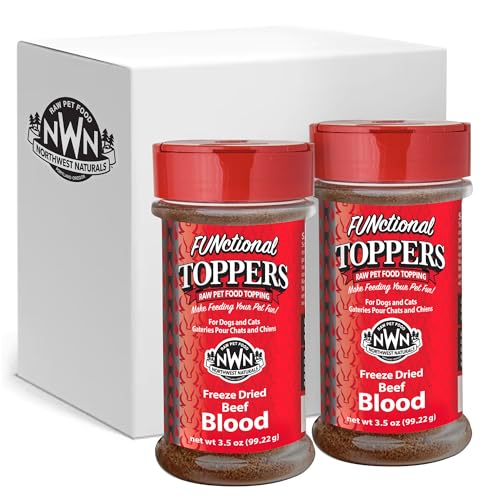 Image of Northwest Naturals Freeze-Dried Beef Blood Functional Topper - for Dogs & Cats - Healthy, 1 Ingredient, Human Grade Ingredients, All Natural, Proudly Made in USA, 3.5 Oz (Pack of 2)