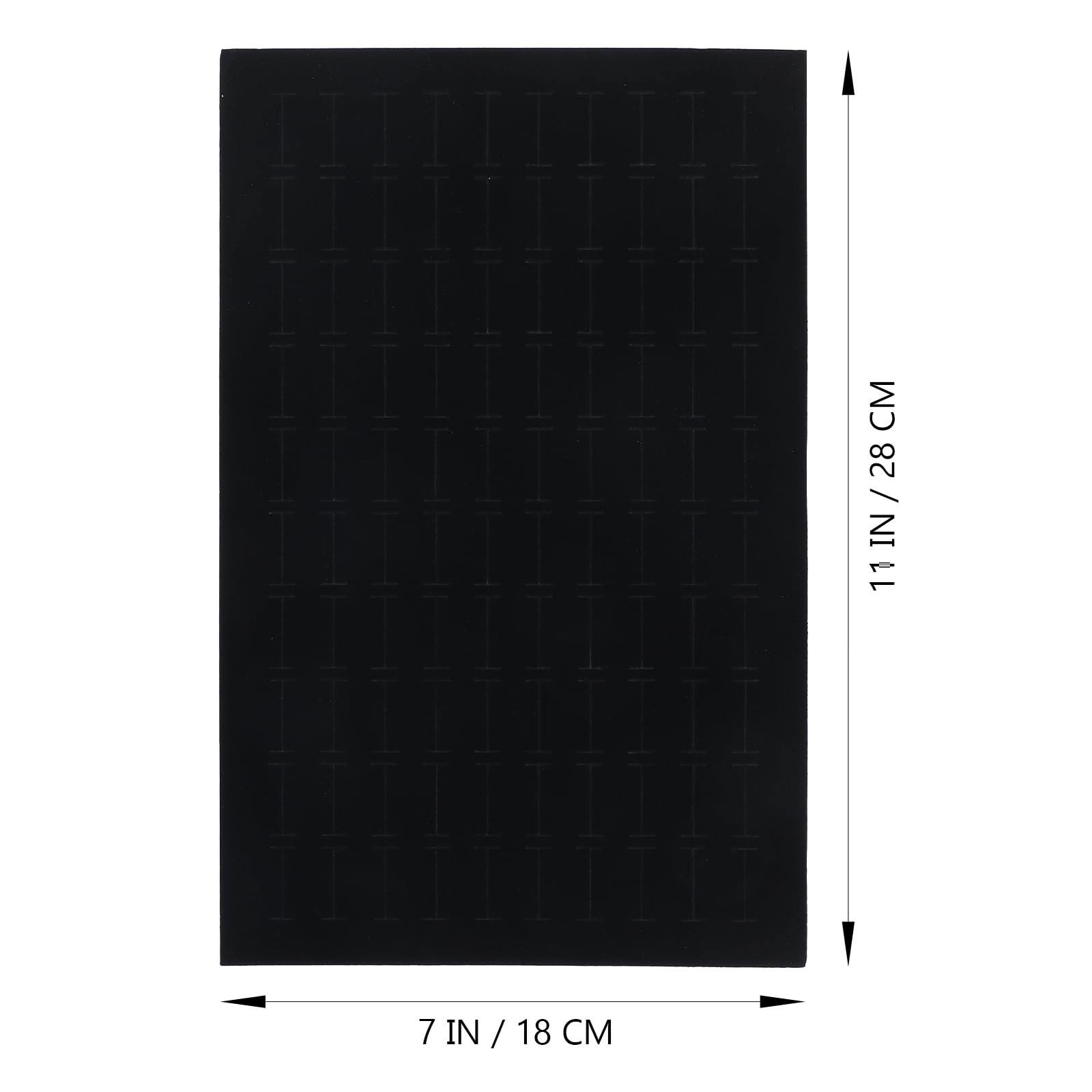 VOSAREA 5pcs Black Velvet Ring Display Tray Foams Earring Storage Box Liners Sponge Insert Jewelry Display Pad Holder