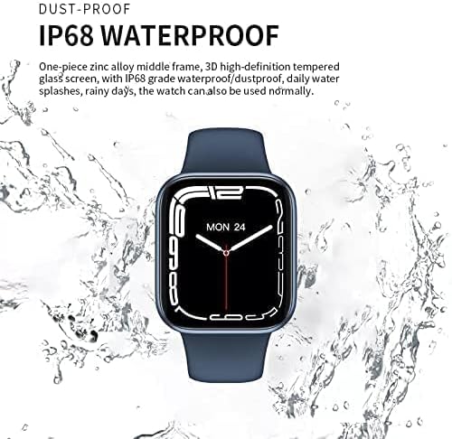 X7 Pro Smart Watch being charged wirelessly on a charging pad, with text indicating 200mAh battery and 2 hours charging time