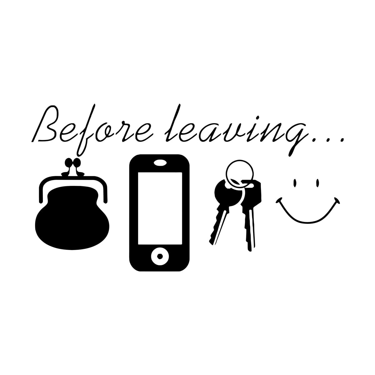 Wall Vinyl Sticker Decor Kitchen Quotes, Don't Forget The Slogans, Humor 48x87.6cm Art Decoration Large Black — image 1