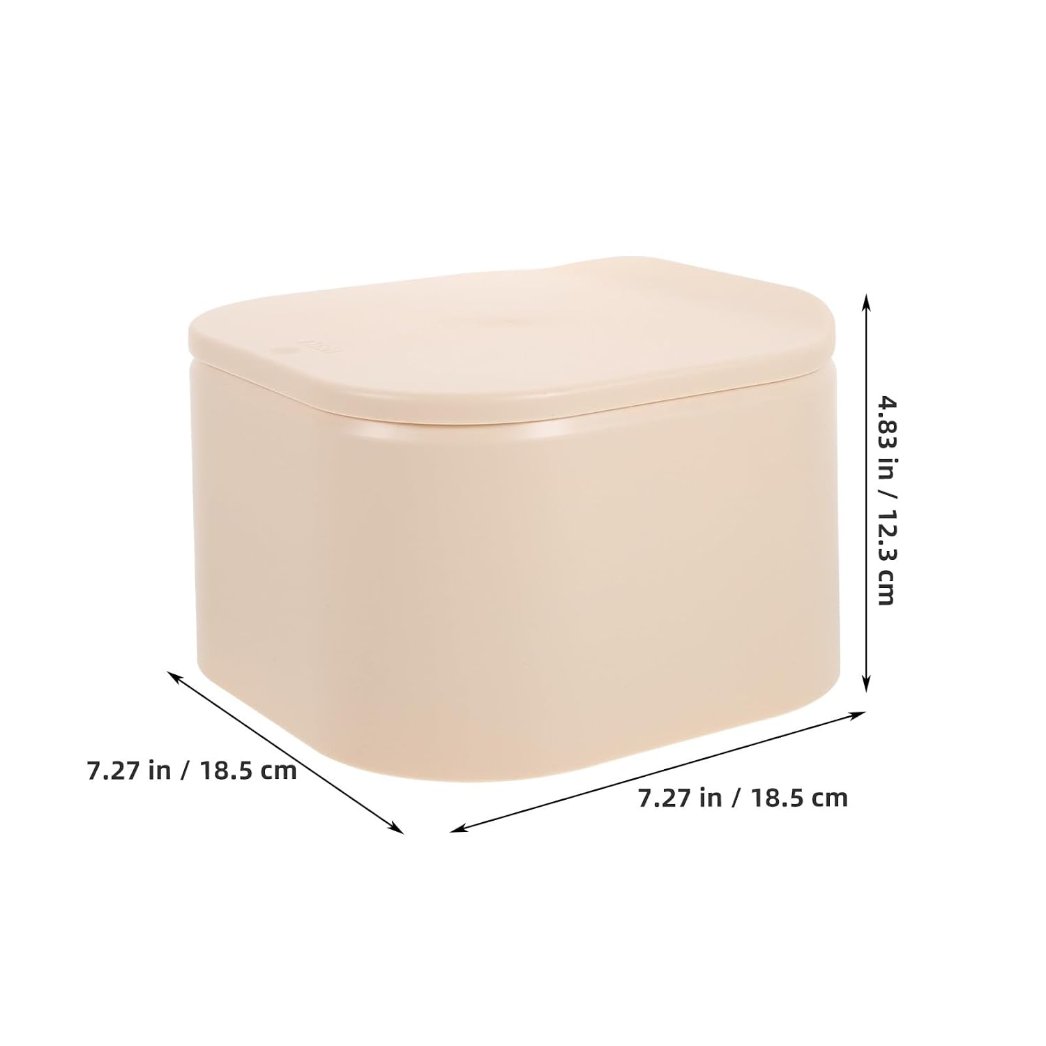 Lurrose Desktop Waste Bin Press Lid Small Garbage Container for Desk image 2