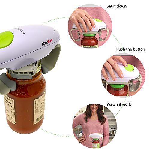 Robotwist Jar Opener, Automatic Jar Opener, Deluxe Model With Improved Torque, Robo Twist Kitchen Gadgets For Home, Electric Handsfree Easy Jar Opener – Works On All Jar Sizes, As Seen On Tv #TOP4