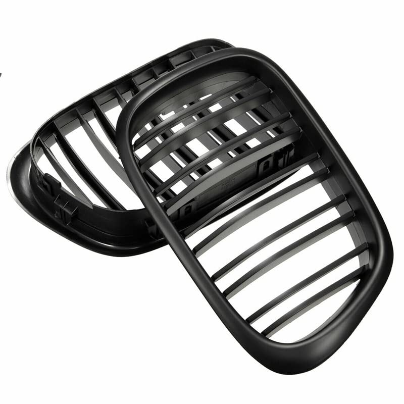 Calandre Avant Noire Brillant Pour BMW Série 5 E39 1996-2004 - Paire Gauche/droite En ABS