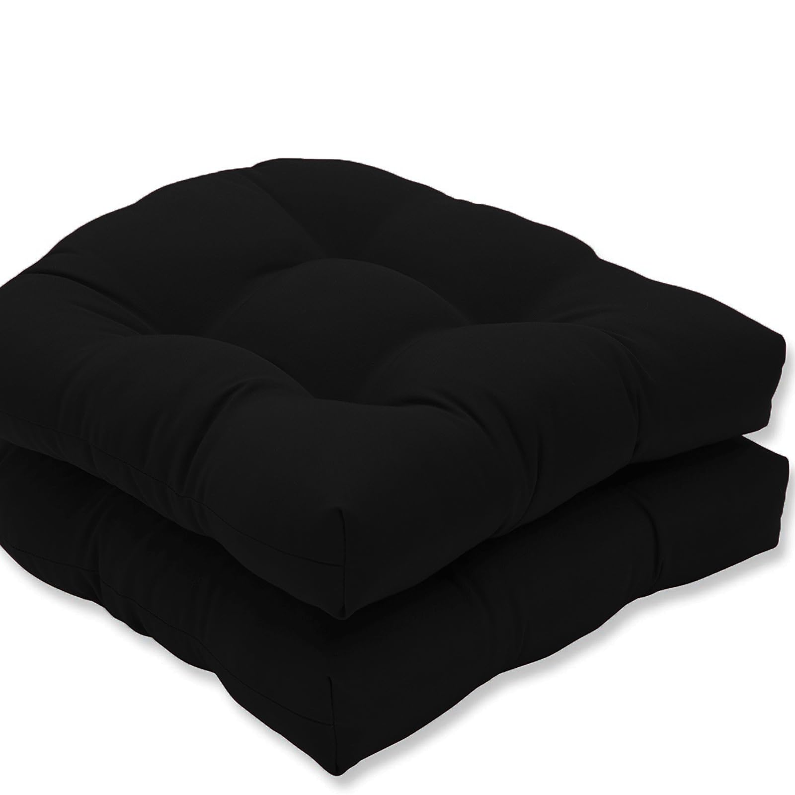 Lot de 3 coussins de meubles en osier – Ensemble de coussins touffetés pour intérieur/extérieur avec 1 coussin de causeuse et 2 coussins en forme de U (rouge)