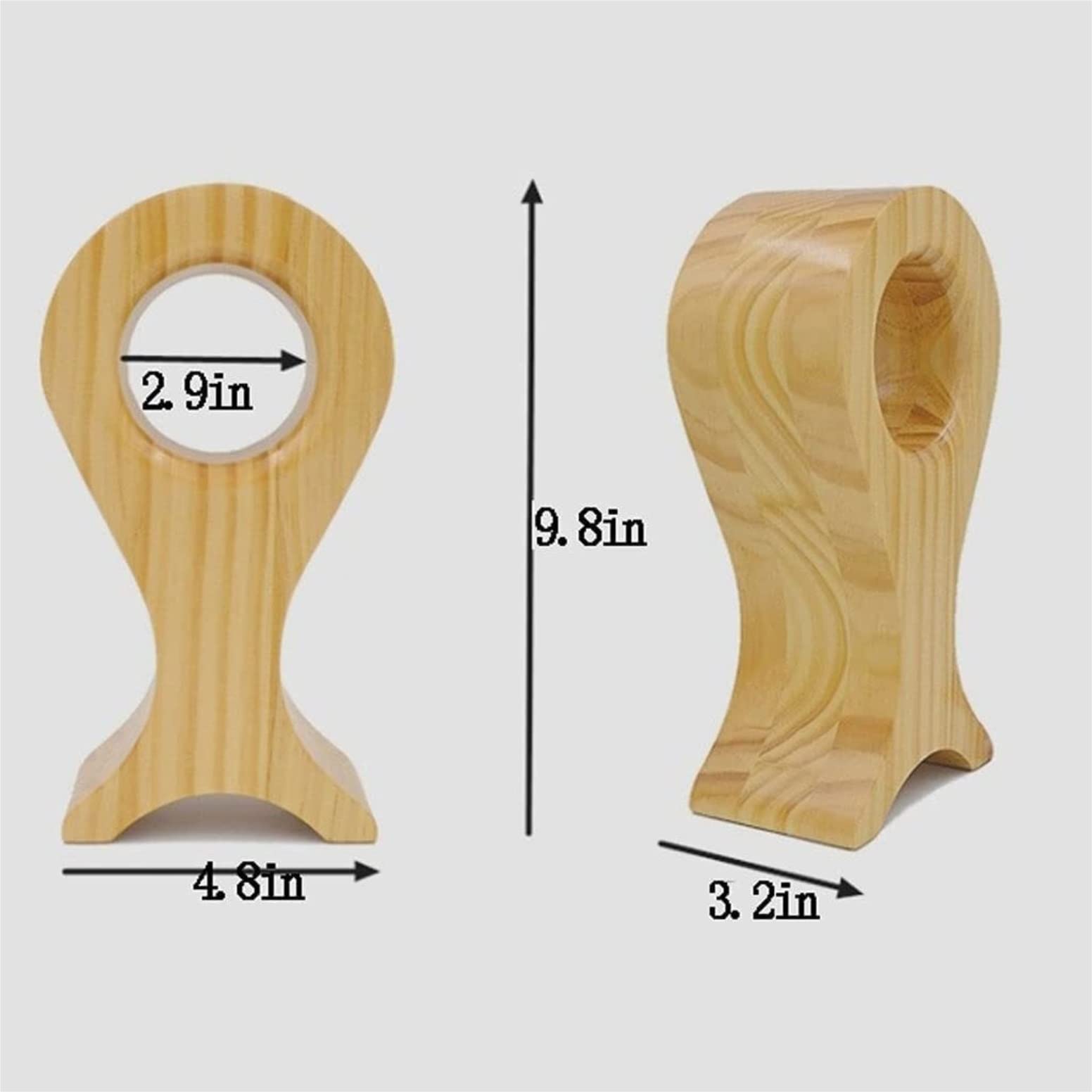 Supporto for cuffie da scrivania in legno massello a forma di pesce montato sulla testa(C)