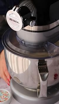 Ariete Moderna Kitchen Chef Black Gray 1589/02 - Cast Body, Planetary Mixer Kneader, 1600 Watt, 11 speed, 5.5 Lt Stainless Steel Hopper, Anti-Splash Cover, 3 Hopper Apparatus