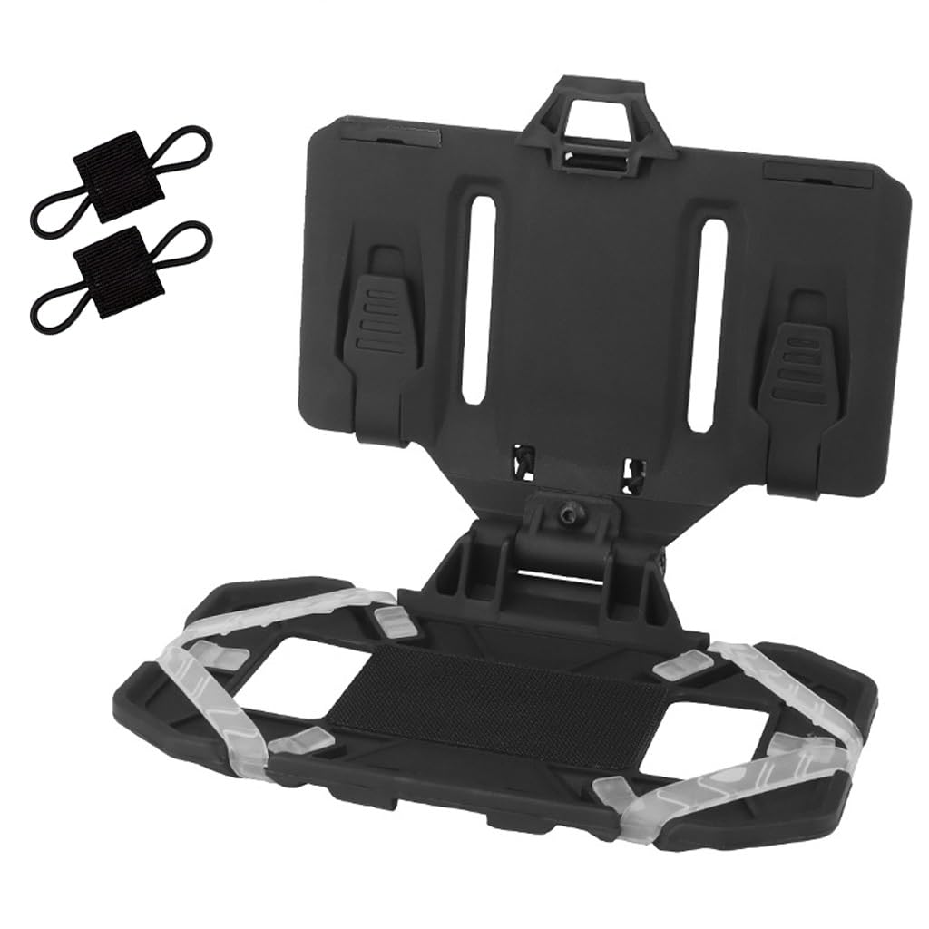 Panneau de navigation tactique pliable Molle BK pour support smartphone airsoft
