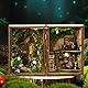 CUTEROOM Miniatur Hausbausatz, kleine Hausbausätze zum Bauen, DIY Puppenhaus aus Holz mit LED, Mini Modellbausätze als Geschenk für Teenager und Erwachsene (Forest Wonderland)