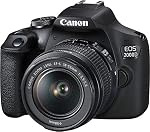 Canon EOS 2000D / Rebelle T7 Numérique DSLR Caméra avec 18-55mm Zoomer l'objectif, SanDisk 64GB Carte mémoire, étui, trépied, 3 Filtres à paquets et ensemble d'accessoires A-Cell (Noir)