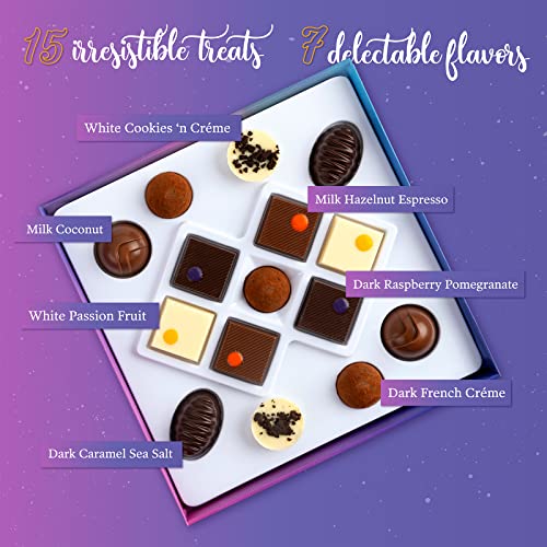 Astor Chocolate Truffles Variety Box, 15 Piece Belgian Chocolate Gift Set, Easter Gourmet Chocolates, Luxury Chocolate Gift Box, Premium Gourmet Assorted Chocolate Candy Box For Easter, Kosher thumb #1