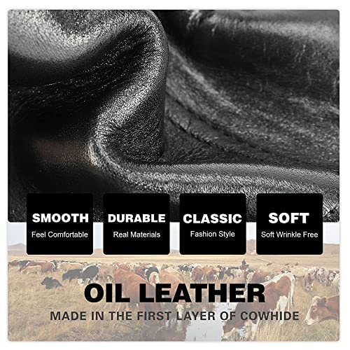 Image of CONTACTS Full Grain Leather Kiss Lock Wallet for Women Vintage Clutch Wallet RFID Bifold Phone Wallet Card Holder
