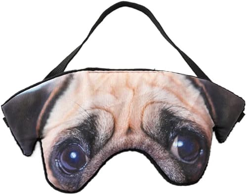 Máscara de ojos para dormir divertida con diseño de animales en 3D para niños, niñas, hombres y mujeres, máscara de felpa suave para dormir con los