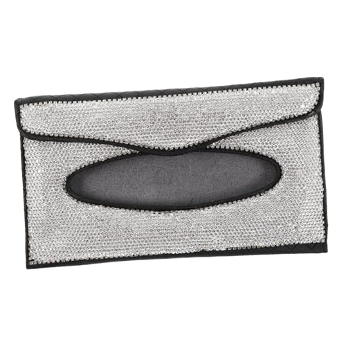 Porte-mouchoirs de voiture en cuir PU Anneome avec strass pour intérieur auto