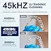 Upgraded Ultrasonic Retainer Cleaner, 45kHz Retainer Cleaner Machine for Denture Cleaner, Retainer Cleaner, Mouth Guard Cleaner, Night Guard Cleaner, Denture Cleaner with 200ML Dental Cleaning Pod1