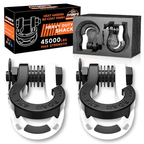 AUTOBOTS Tigertooth D Ring Shackles 45,000lb Break Strength, 3/4”Shackle D