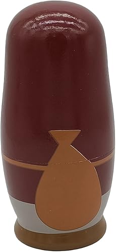 Miniatura 24 de Konrisa 5 muñecas anidables de Papá Noel, muñeco de nieve, Matryoshka, muñecos de anidación para niños y adultos, figuras hechas a mano de madera