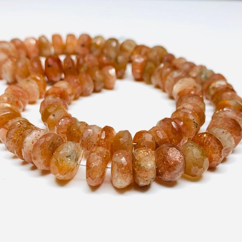 Pierre de soleil rouge en perles de 8-11mm pour créer vos bracelets d'été