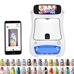 Himopuer Nail Printer Digital Nail Art Machine,Automatic 3d Smart Diy Art Nailer, Impresora De UñAs,Fingernail Printer-2026 New Upgrade Touch Screen/Drying,App Control/Automatic Recognize Shape/Fast