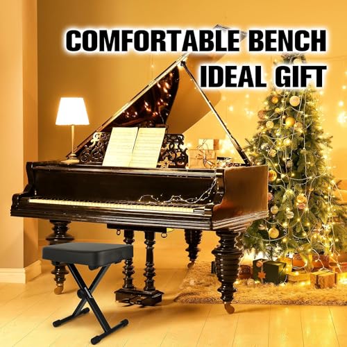 HEYOUTH Tabouret Piano Reglable en Hauteur,Chaise Piano 40-45-48-50CM,Stable Banquette Piano,Siège de Piano en Forme de X - Les Beatles, Paul McCartney, John Lennon, RIngo Starr, George Harrison HEYOUTH Tabouret Piano Reglable en Hauteur,Chaise Piano 40-45-48-50CM,Stable Banquette Piano,Siège de Piano en Forme de X – Image 6