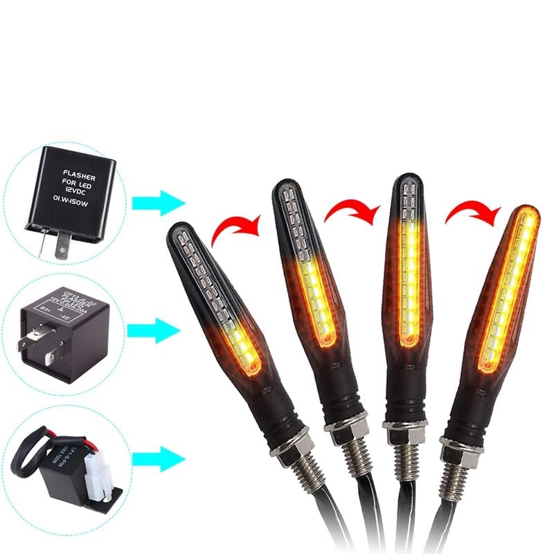 Clignotants moto LED 12V résolvant les problèmes de clignotement rapide avec relais