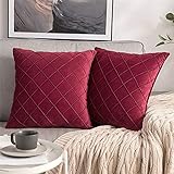 HUIXIZS Velvet Plaid Pillowcase, 45x45cm)
