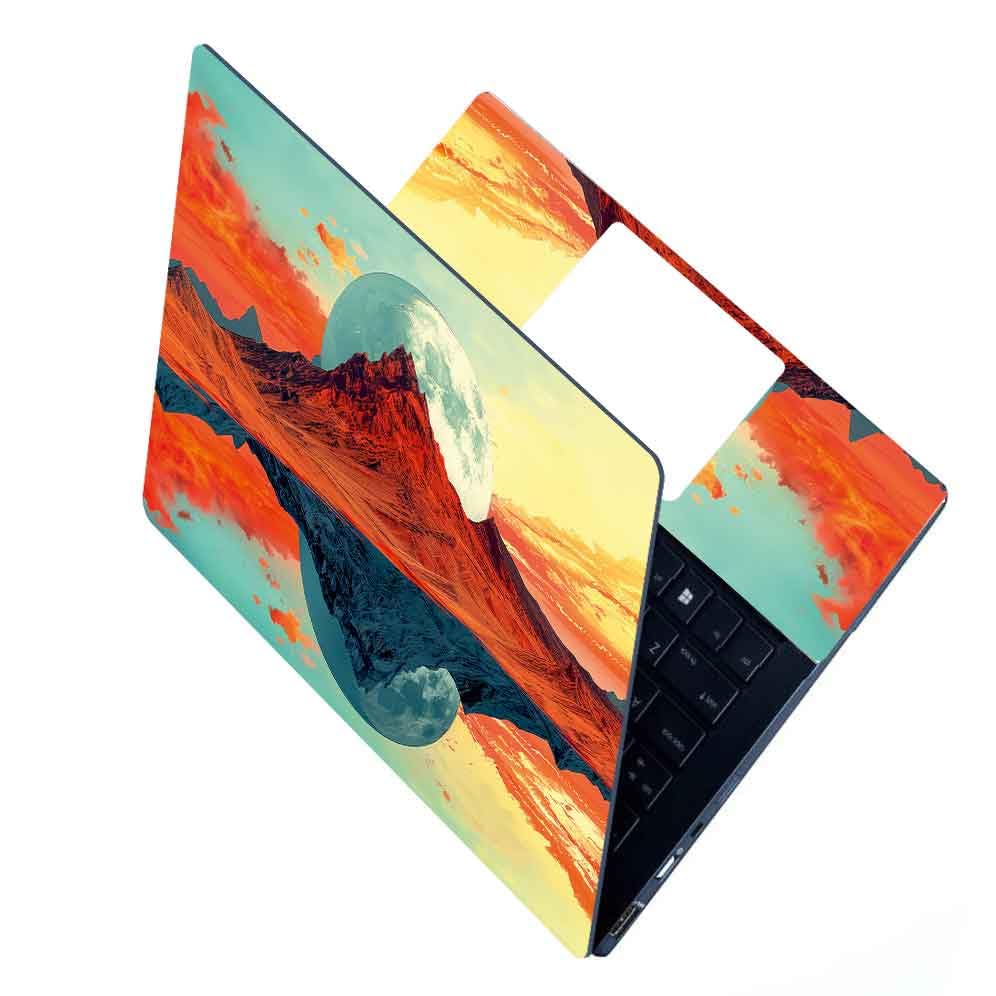 Image of Full Laptop Skin Stickers HD Quality Sticker for Laptops Upto 15.6 inch (Dustproof|Waterproof|Scratchproof|Reusable) - BE BR Mountain FL