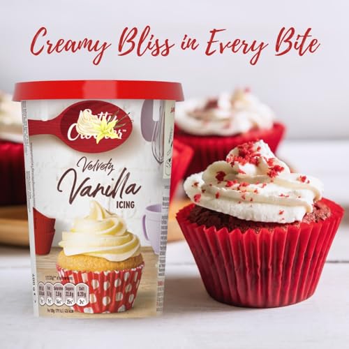 Cake Frosting Decoration Chocolate Fudge & Vanilla Whipped Cream Icing 400g (Pack of 2)