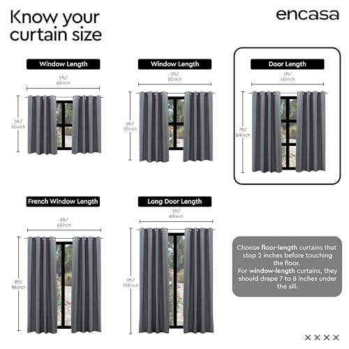 Image of Encasa XO Door Printed Sheer Curtains, Light Filtering Pea Green | 4.5ft to 10 ft | Lightweight Polyester Twill | Rod Pocket Styling | Machine Washable | Set of 2