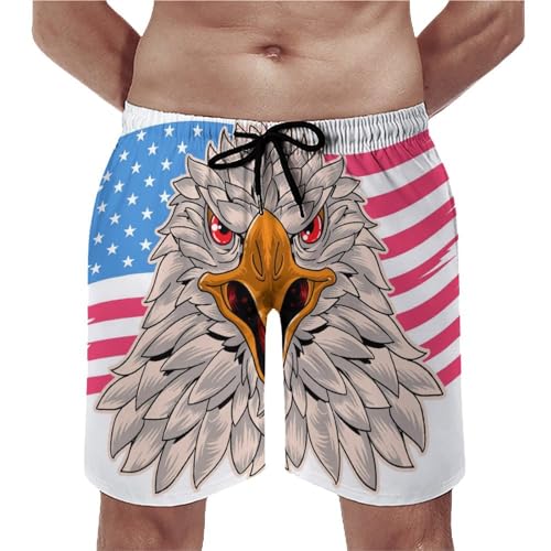 Shorts de bain homme oiseau pour la plage et piscine avec cordon