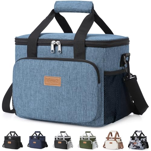 Image of Lifewit Medium Lunch Bag, Insulated Lunch Box, Soft Cooler Cooling Tote for Adult Men Women, Light Blue 12-Can (9L)