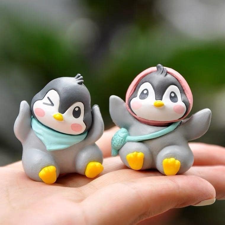 Image of SATYAM KRAFT 5 Set (30 Pcs) Cute Penguin Miniature Figurines Showpiece | Gift for Him /Her, Return Gift, Home Decor, Table, Car Dashboard, Office Decoration Items (Multicolor)