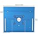 KETIPED Aluminium Router Table Insert Plate,Woodworking Benches 9.4x7.9x0.2 Inch Router Flip Plate with Miter Gauge Guide Aluminium Fence Sliding Brackets(Blue),MG-051BL