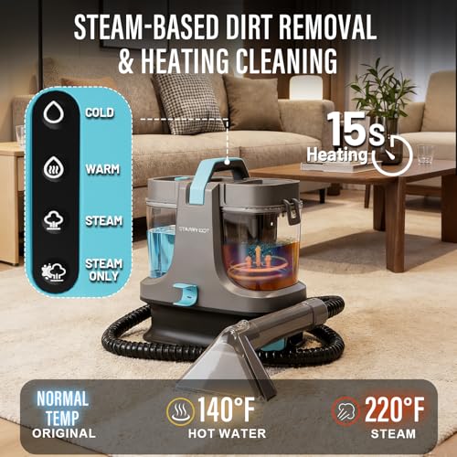 Starrybot Portable Carpet Cleaner (18 kPa, Heated, Steam) — view 9