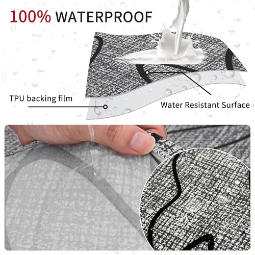 Image of Waterproof Bar Stool Covers Rectangle Set of 4 Stretchable Patterned Seat Covers for Backless Barstools Washable
