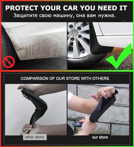 Guardabarros para Volvo V90 2017-2021 | Protector contra salpicaduras negro 4