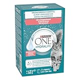 PURINA ONE HYDRALIFE, Katzenfutter nass zur Flüssigkeitsversorgung, mit Lachs, 48er Pack (48 x 50g)