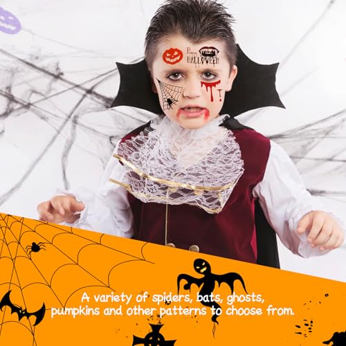 SULOLI 6 Feuilles Tatouages Autocollants Halloween Tatouages Temporaires – vue 8