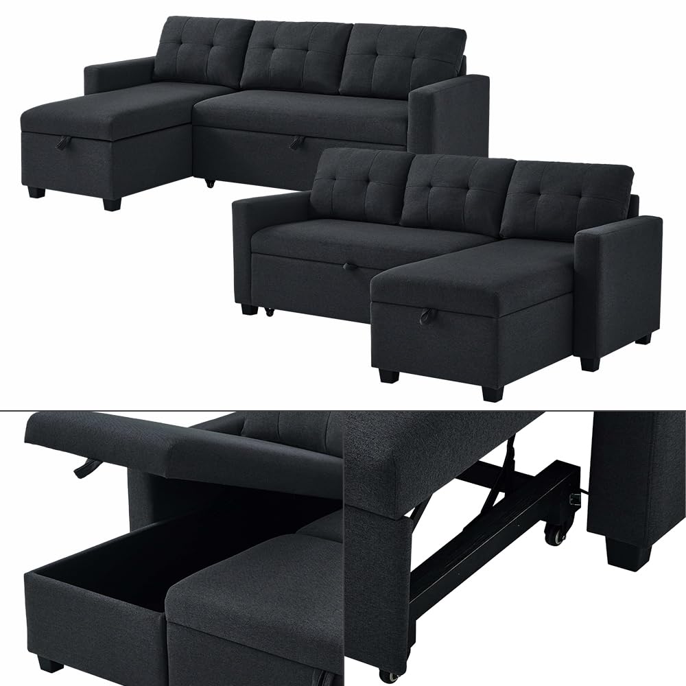 VitaliSpa Sofa L Form Campina, Anthrazit, 226 x 163 cm